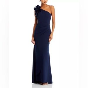 AQUA
One Shoulder Ruffle Crepe Gown - 100% Exclusive. A